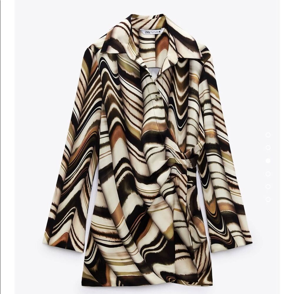 Zara Printed Wrap Shirt